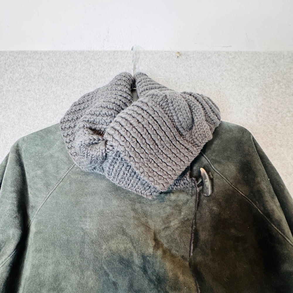 Nigel Preston & Knight Lambskin Shearling Knit Scarf Collar Designer Coat‎ Small - Picture 14 of 14